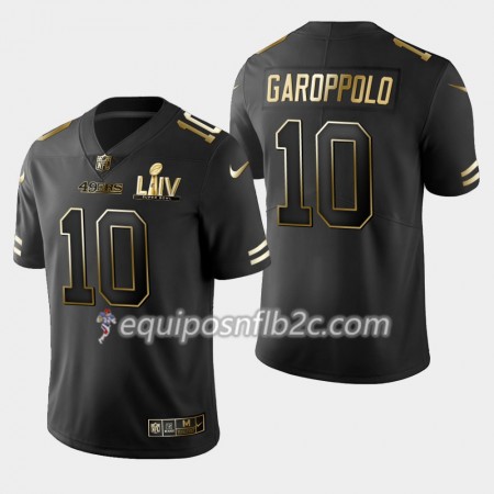 Camiseta Hombre NFL San Francisco 49ers Jimmy Garoppolo 10 Nike Negro Golden Edition 2020 Super Bowl LIV Camiseta Hombre NFL San Francisco 49ers Jimmy Garoppolo 10 Nike Negro Golden Edition 2020 Super Bowl LIV